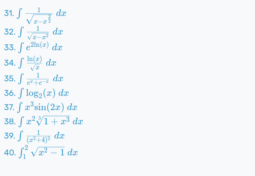 100 Integrals (31-40) @blackpenredpen image